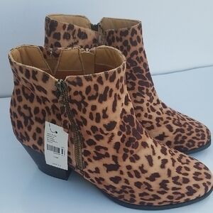 Leopard Print Ankle Boots 12W